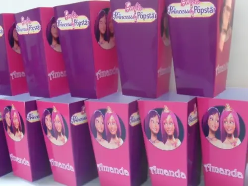 Caixinha Para Pipoca Barbie
