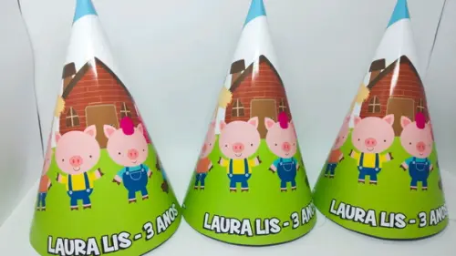 Chapéu para Festa - Três Porquinhos