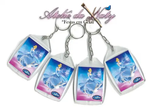 Chaveiro Personalizado - Cinderella