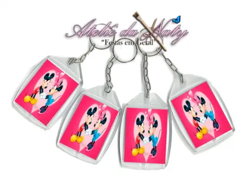 Chaveiro Personalizado - Mickey e Minnie