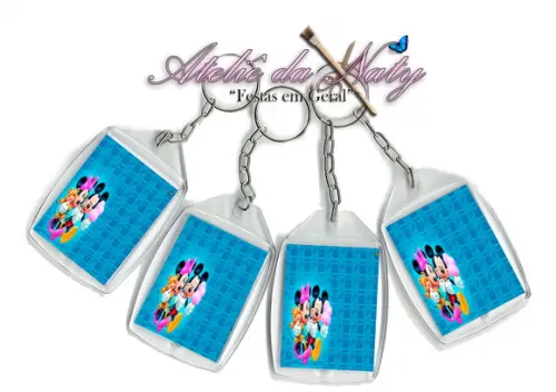 Chaveiro Personalizado - Mickey e Minnie
