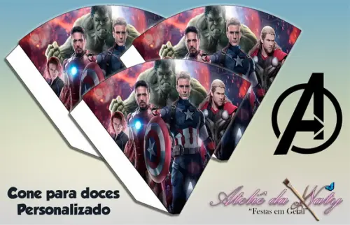 Cone Personalizado - Os Vingadores