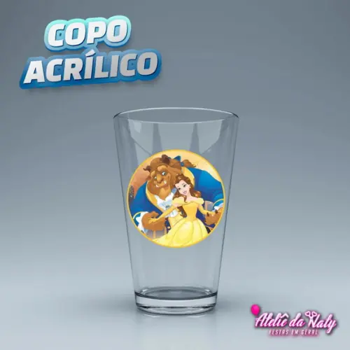 Copo Acrílico - Bela e a Fera