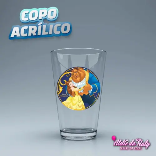 Copo Acrílico - Bela e a Fera