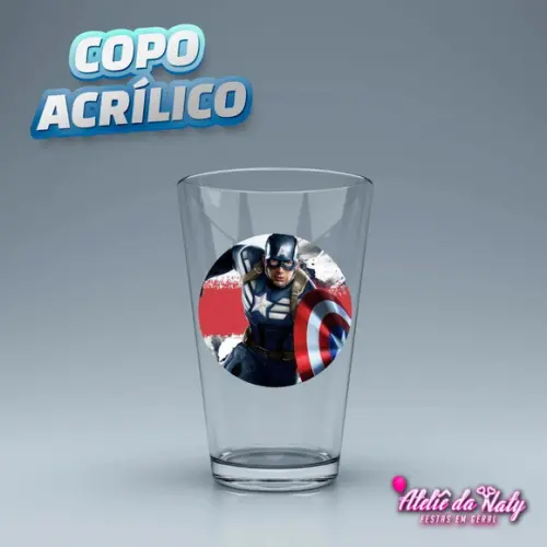 Copo Acrílico - Capitão América