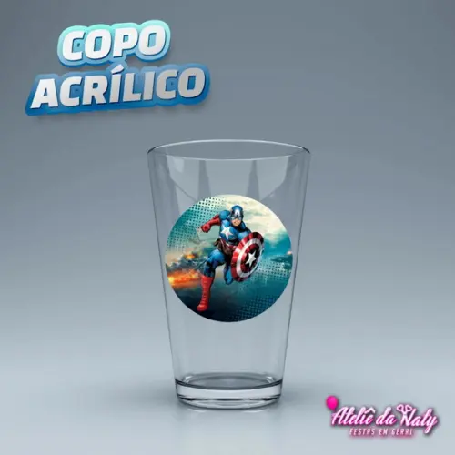 Copo Acrílico - Capitão América