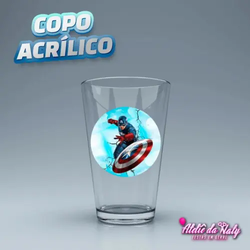 Copo Acrílico - Capitão América