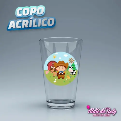 Copo Acrílico - Fazendinha