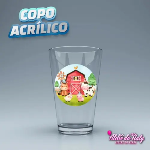 Copo Acrílico - Fazendinha