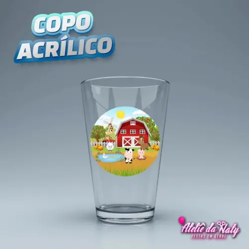 Copo Acrílico - Fazendinha