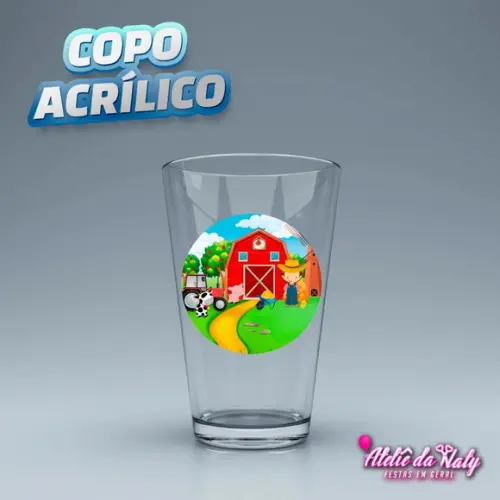Copo Acrílico - Fazendinha
