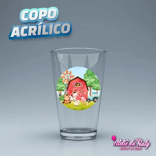 Copo Acrílico - Fazendinha