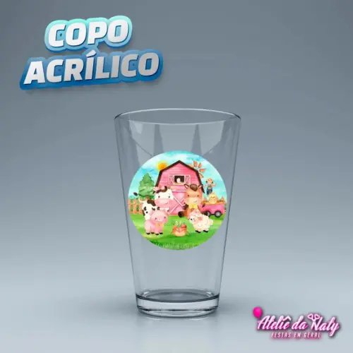 Copo Acrílico - Fazendinha