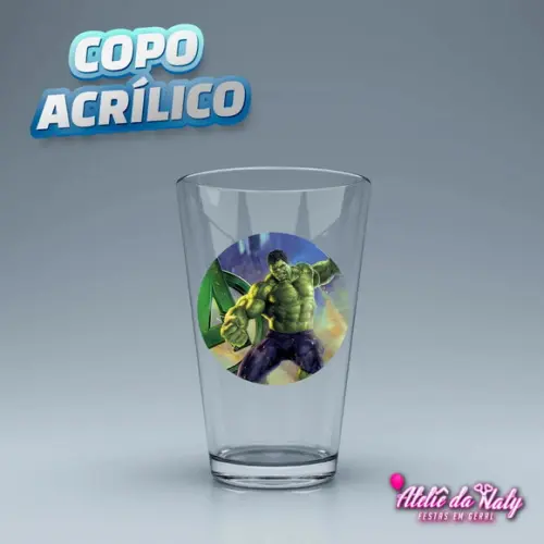Copo Acrílico - Hulk