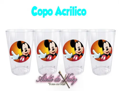 Copo Acrílico - Mickey Mouse