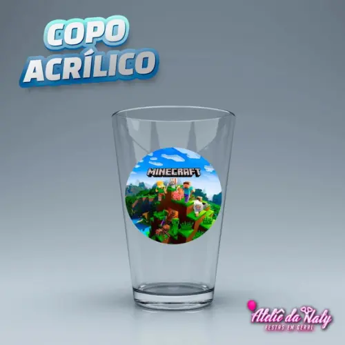 Copo Acrílico - Minecraft