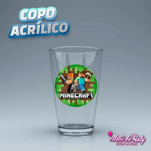 Copo Acrílico - Minecraft