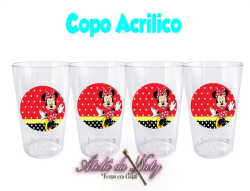 Copo Acrílico - Minnie Mouse
