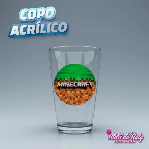 Copo Acrílico - Minecraft