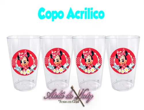 Copo Acrílico - Minnie Mouse