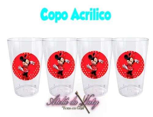 Copo Acrílico - Minnie Mouse