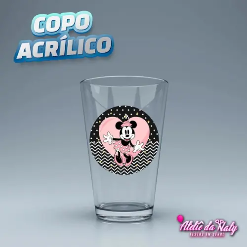 Copo Acrílico - Minnie Rosa
