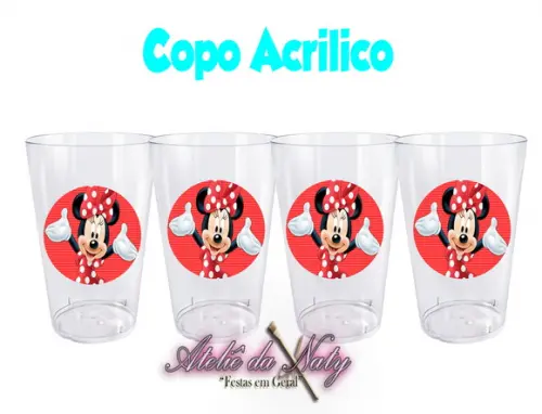 Copo Acrílico - Minnie Mouse