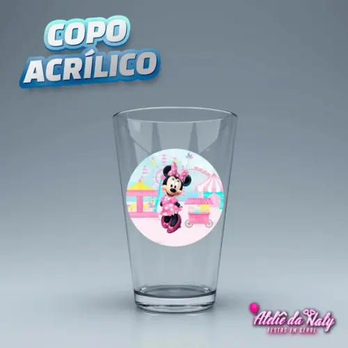 Copo Acrílico - Minnie Rosa