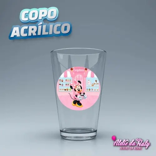 Copo Acrílico - Minnie Rosa
