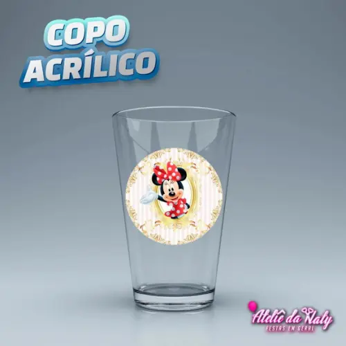 Copo Acrílico - Minnie Vermelha