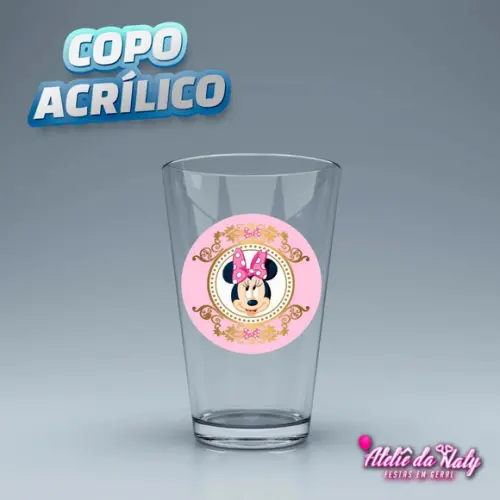 Copo Acrílico - Minnie Rosa
