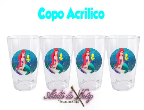 Copo Acrílico - Pequena Sereia