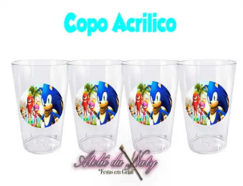 Copo Acrílico - Sonic