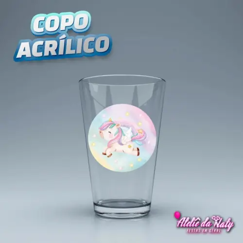 Copo Acrílico - Unicórnio