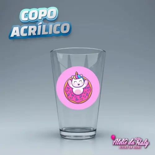Copo Acrílico - Unicórnio