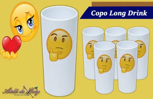 Copo Long Drink - Emojis