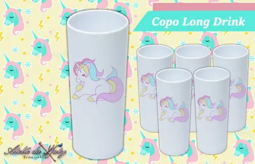 Copo Long Drink - Unicórnio
