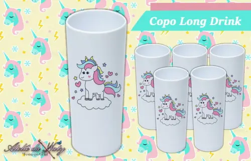 Copo Long Drink - Unicórnio