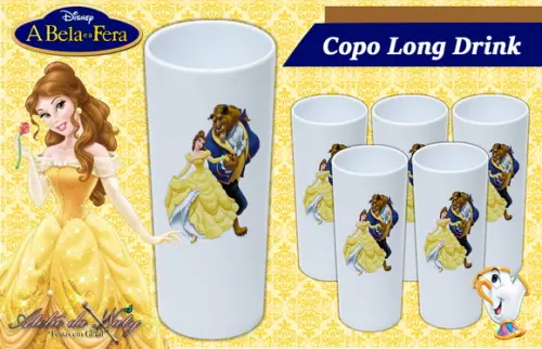 Copo Long Drink -Bella e a Fera