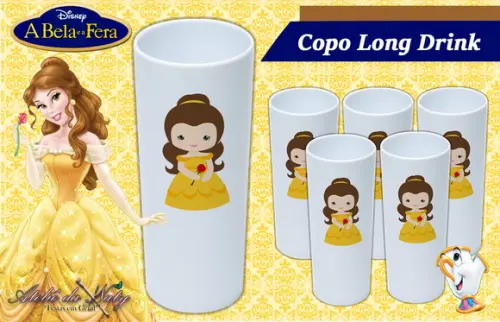 Copo Long Drink -Bella e a Fera