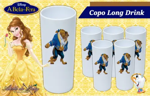 Copo Long Drink -Bella e a Fera
