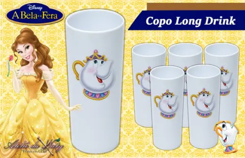 Copo Long Drink -Bella e a Fera