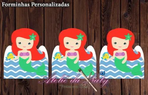 Forminha 3D - Pequena Sereia