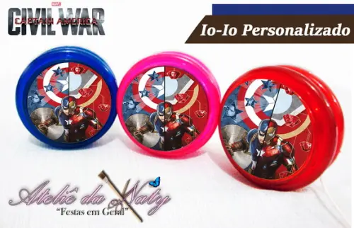 Io-Iô Personalizado - Capitão América 3