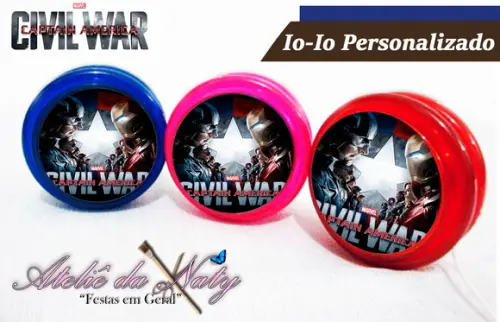 Io-Iô Personalizado - Capitão América 3