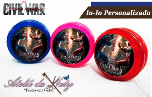 Io-Iô Personalizado - Capitão América 3