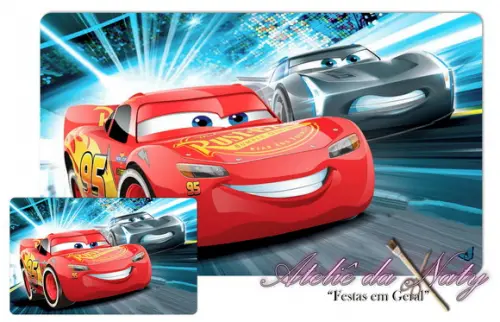 Jogo Americano - Carros 3 Descartável para Colorir