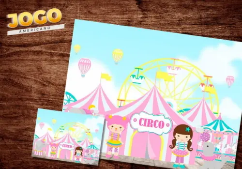 Jogo Americano - Circo Rosa