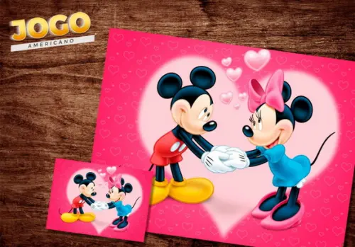 Jogo Americano - Mickey e Minnie