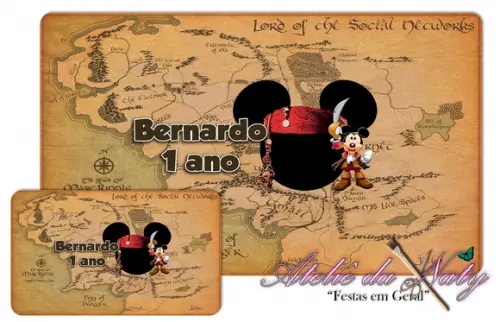Jogo Americano - Mickey Pirata